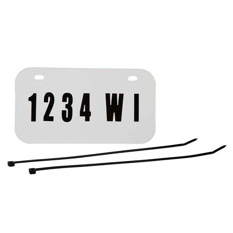Raider FS-12000-1 ATV/UTV Wisconsin License Plate Kit with Numbers and Letters Included (7.5 in x 4 in) - Image 1